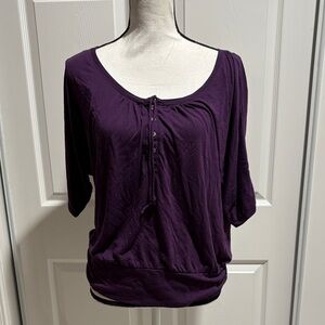 American Eagle Purple Scoop Neck Top